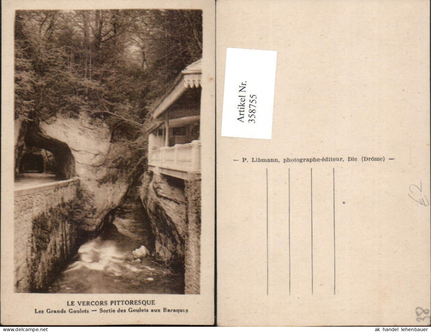 358755,Rhone-Alpes Isere Les Grands Goulets Sortie des Goulets aux Baraques
