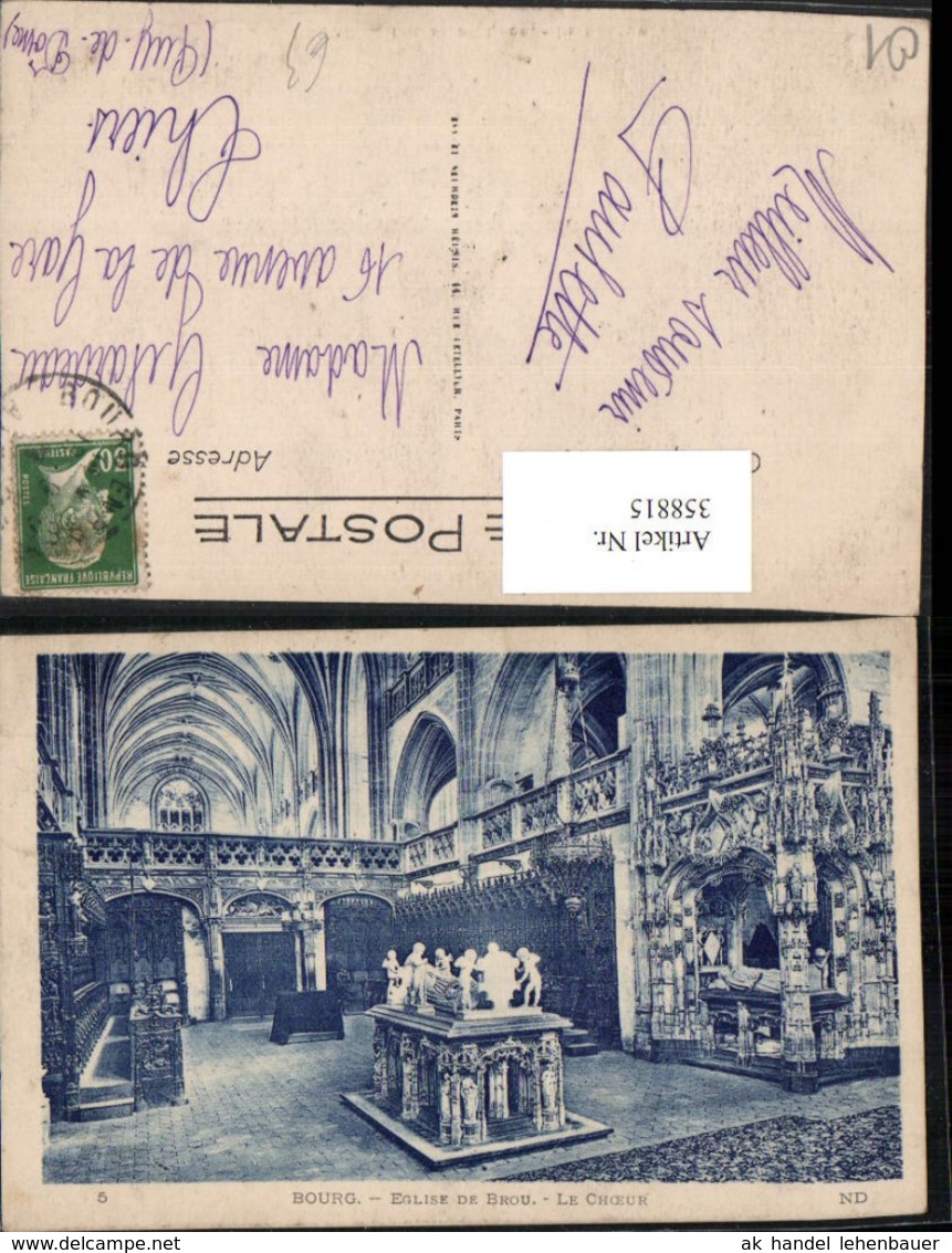 358815,Rhone-Alpes Ain Bourg Eglise de Brou Le Choeur Kirche Chorgest&uuml;hl