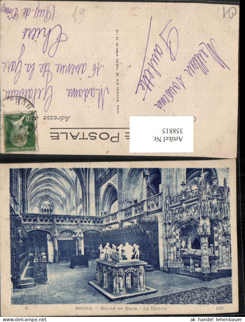 358815,Rhone-Alpes Ain Bourg Eglise de Brou Le Choeur Kirche Chorgestühl