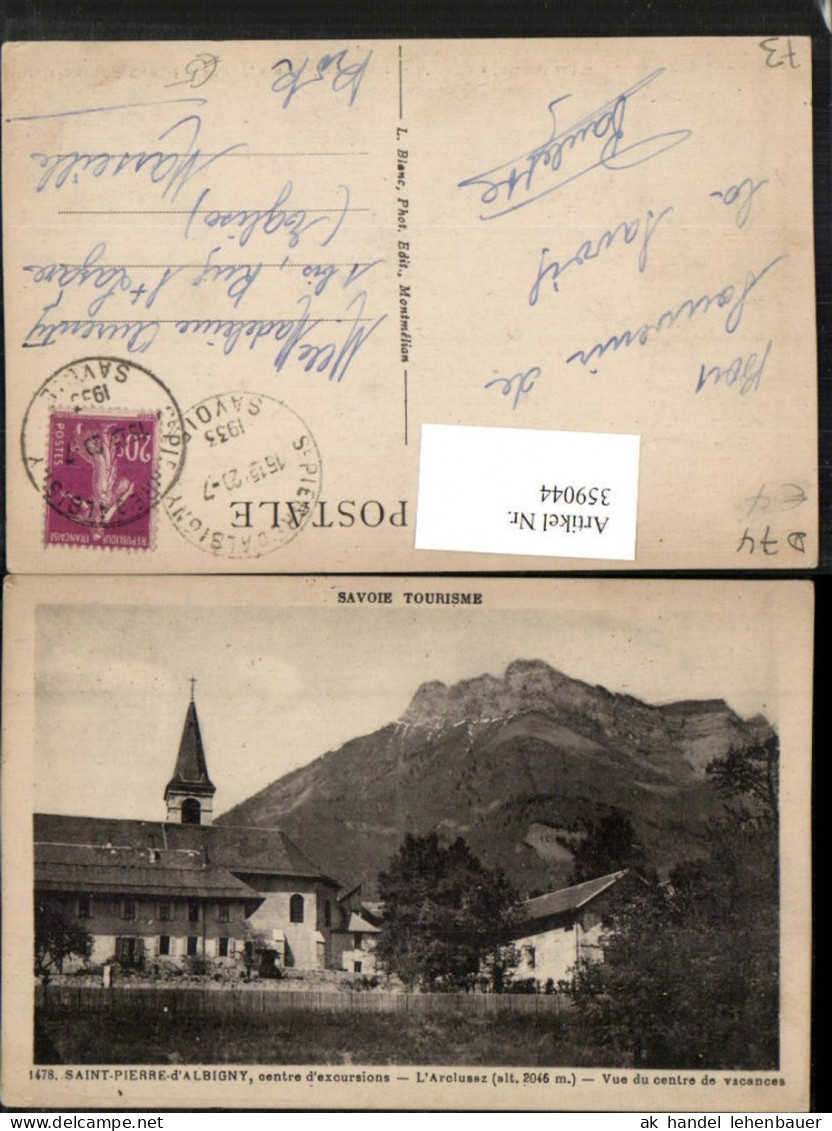 359044,Rhone-Alpes Savoie Saint-Pierre-d'Albigny L'Arclusaz Kirche Bergkulisse