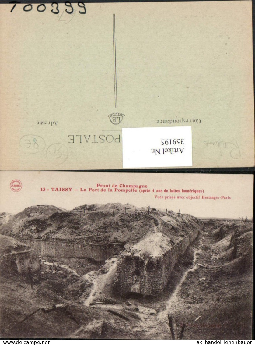 359195,Champagne-Ardenne Marne Taissy Fort de la Pompelle Festung