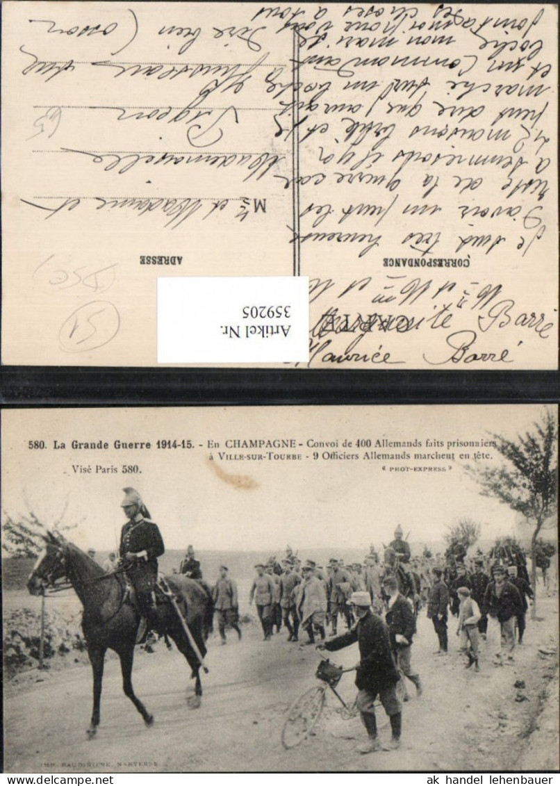 359205,Champagne-Ardenne Marne Grande Guerre Champagne Convoi 400 Allemands faits prisonniers