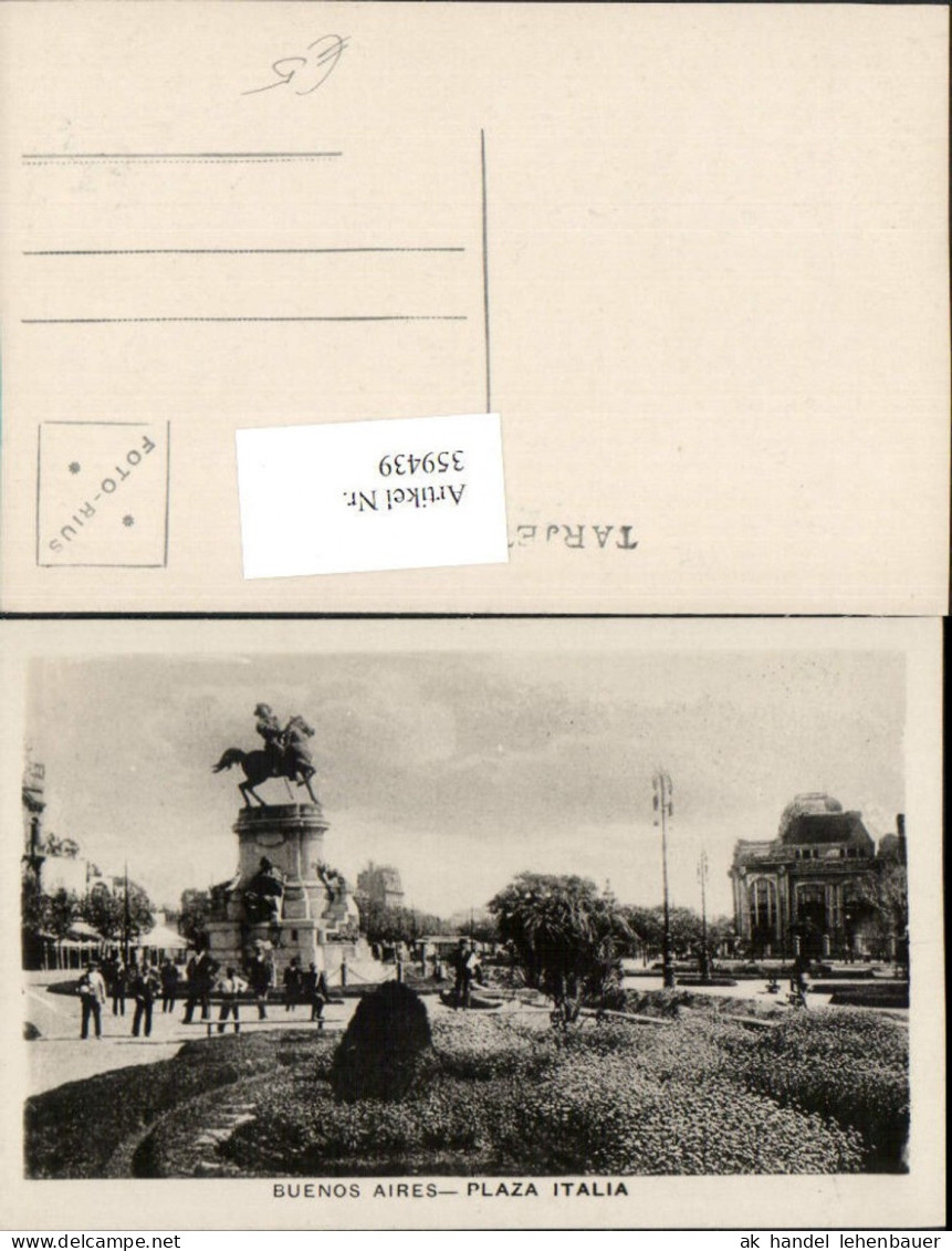 359439,Argentinia Argentinien Buenos Aires Plaza Italia Platz Denkmal