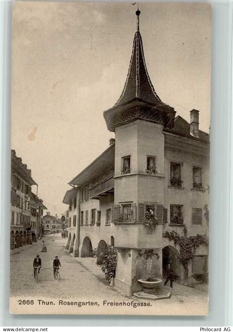 3600 Thun 1907 - Rosengarten Freienhofgasse Feldpost Kaserne Thun - 10197149
