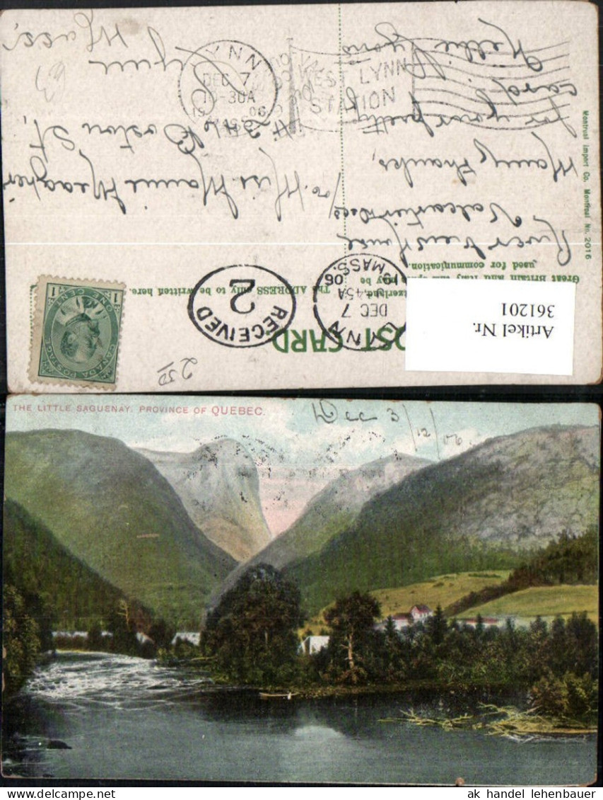 361201,Canada Quebec Little Saguenay Fluss Bergkulisse