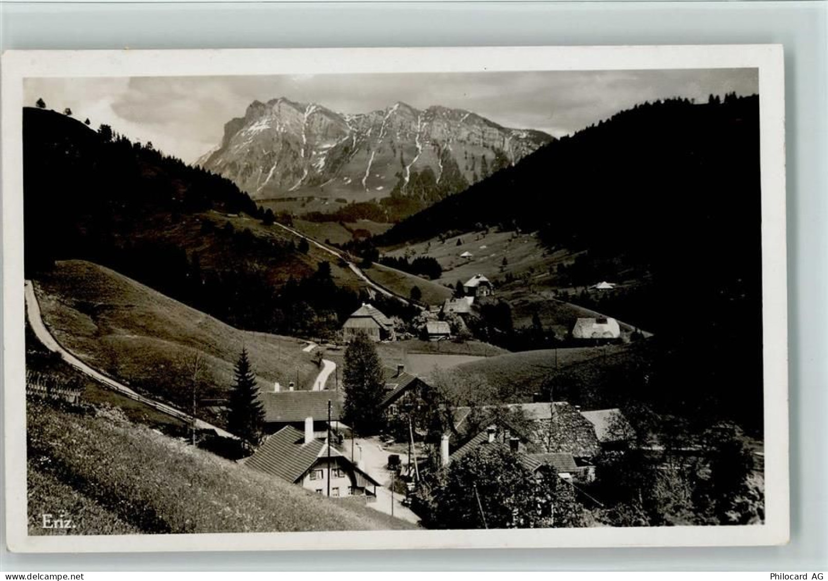 3619 Eriz Aussereriz 1933 Foto AK Teilansicht, gute Erhaltung AK. - 13070437