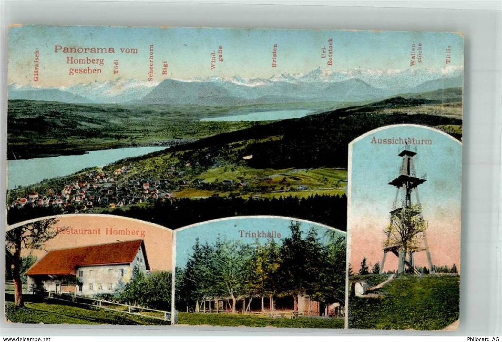 3622 Homberg b. Thun 1922 Foto AK Gasthaus Homberg Aussichtsturm Trinkha... - 14001173