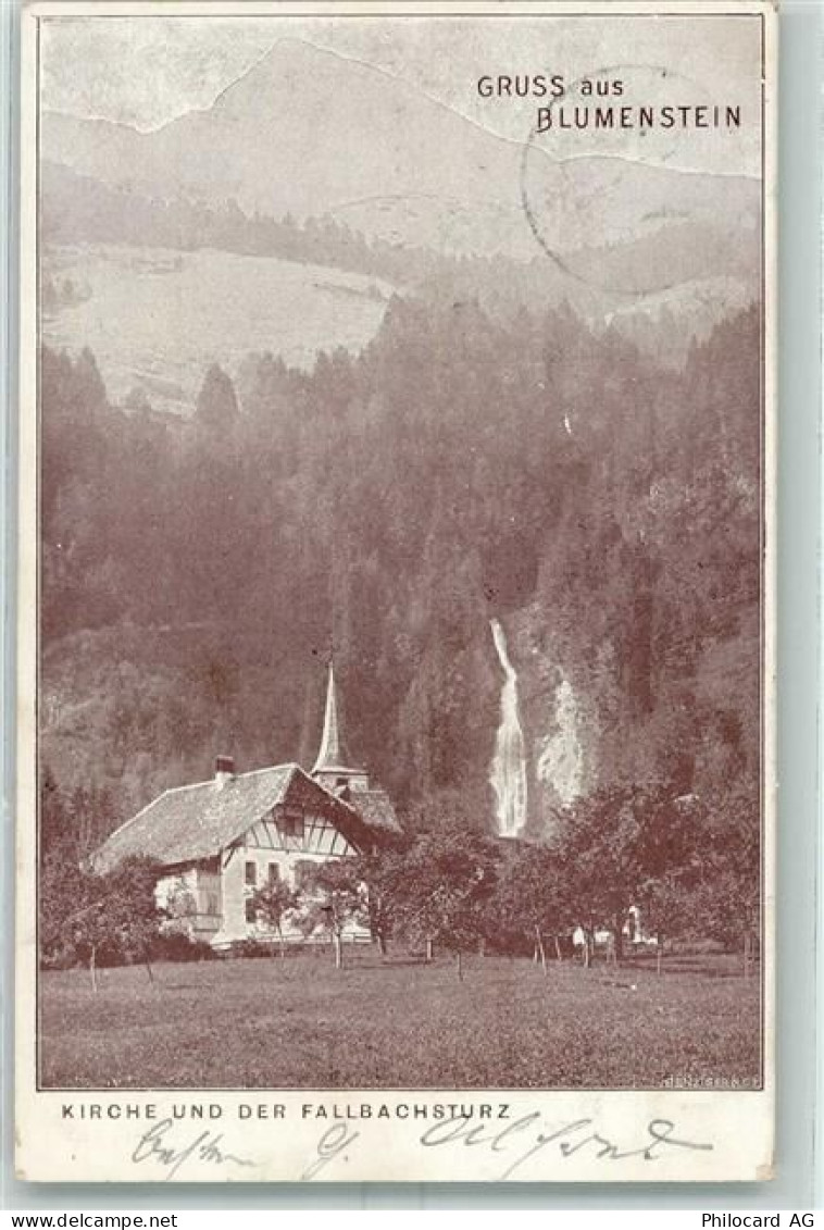 3638 Blumenstein 1905 - Kirche Fallbachsturz Wasserfall - 10394421