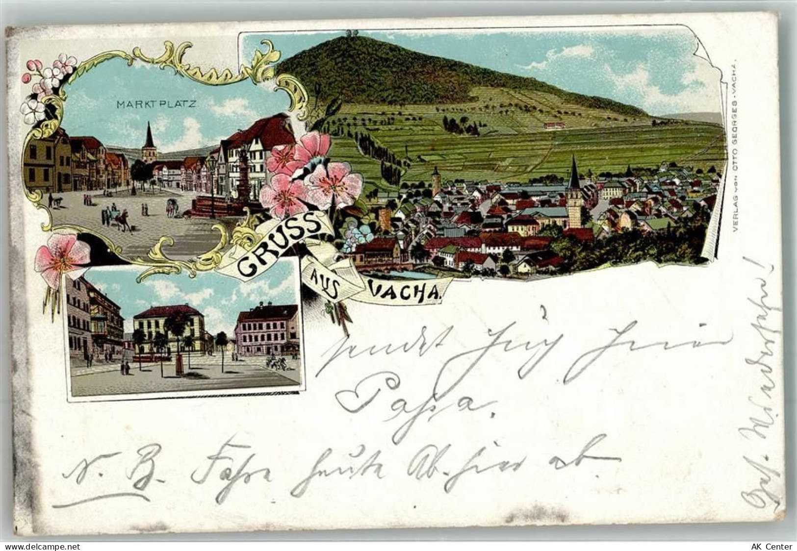 36404 O6220 Vacha 1904 Lithographie Marktplatz Marktbrunnen - 13548973