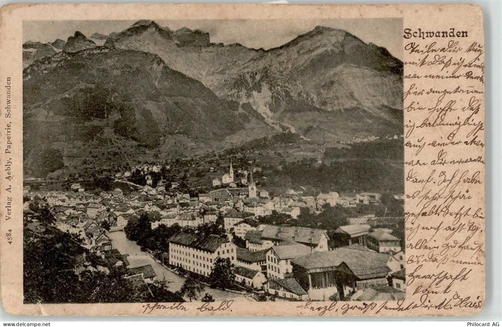 3657 Schwanden Sigriswil 1901 Lithographie - 52051453