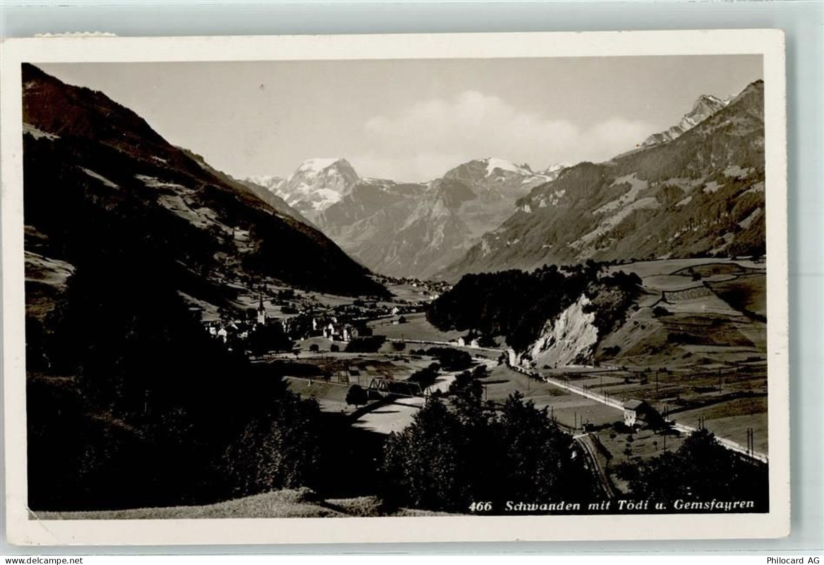 3657 Schwanden Sigriswil 1934 Gebrauchsspuren mit Tödi und Gemsfayren - 10302496