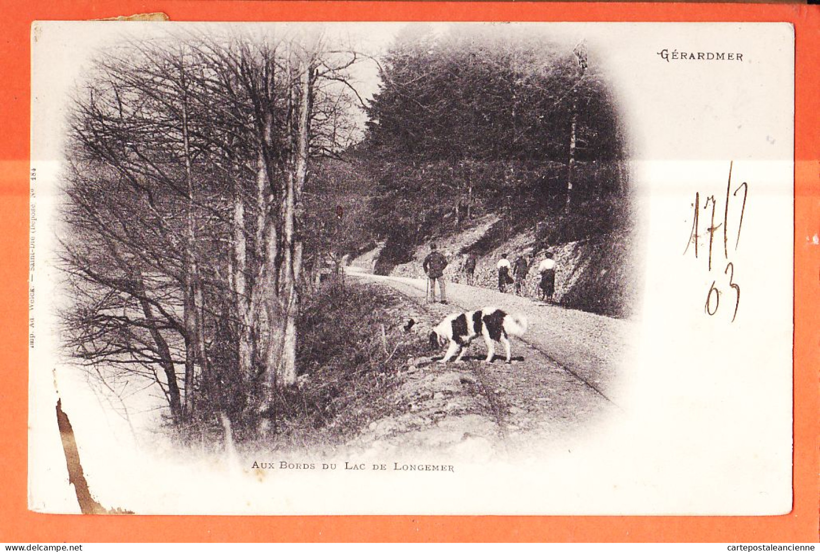 36604 /  GERARDMER 88-Vosges Aux bords du Lac de LONGEMER 1903 à Louise CORNU Verdun - WEICK 184