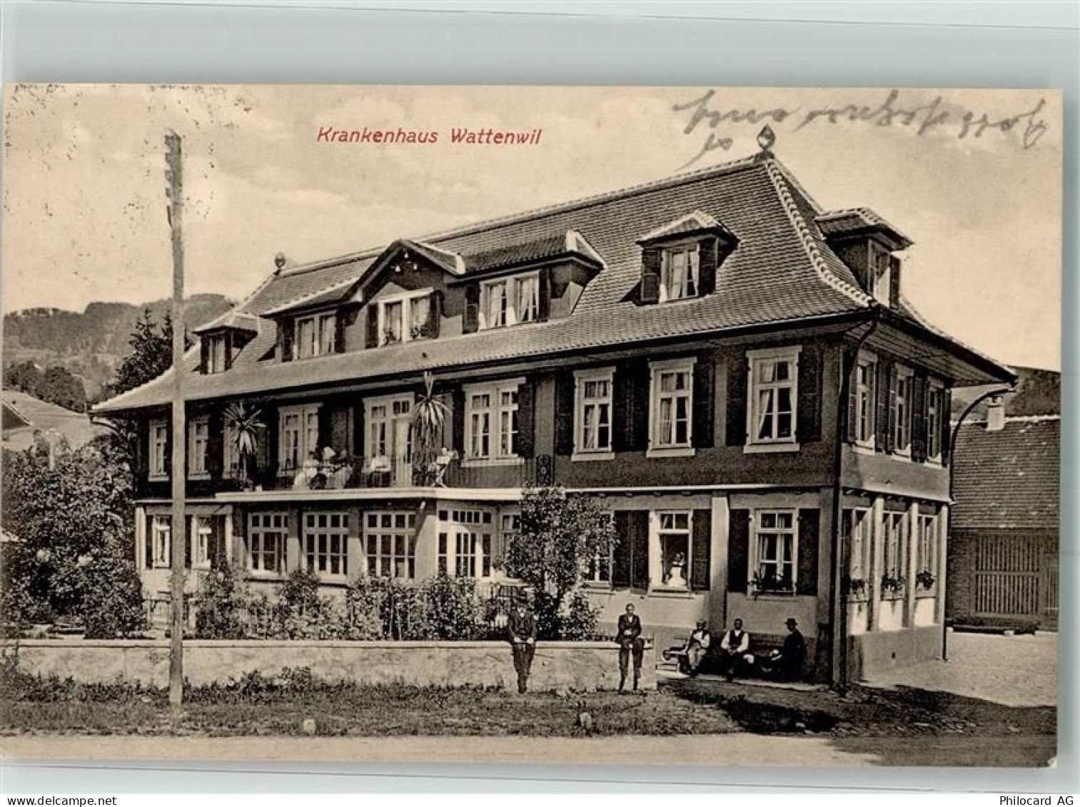 3665 Wattenwil 1922 Foto AK Krankenhaus - 13552018