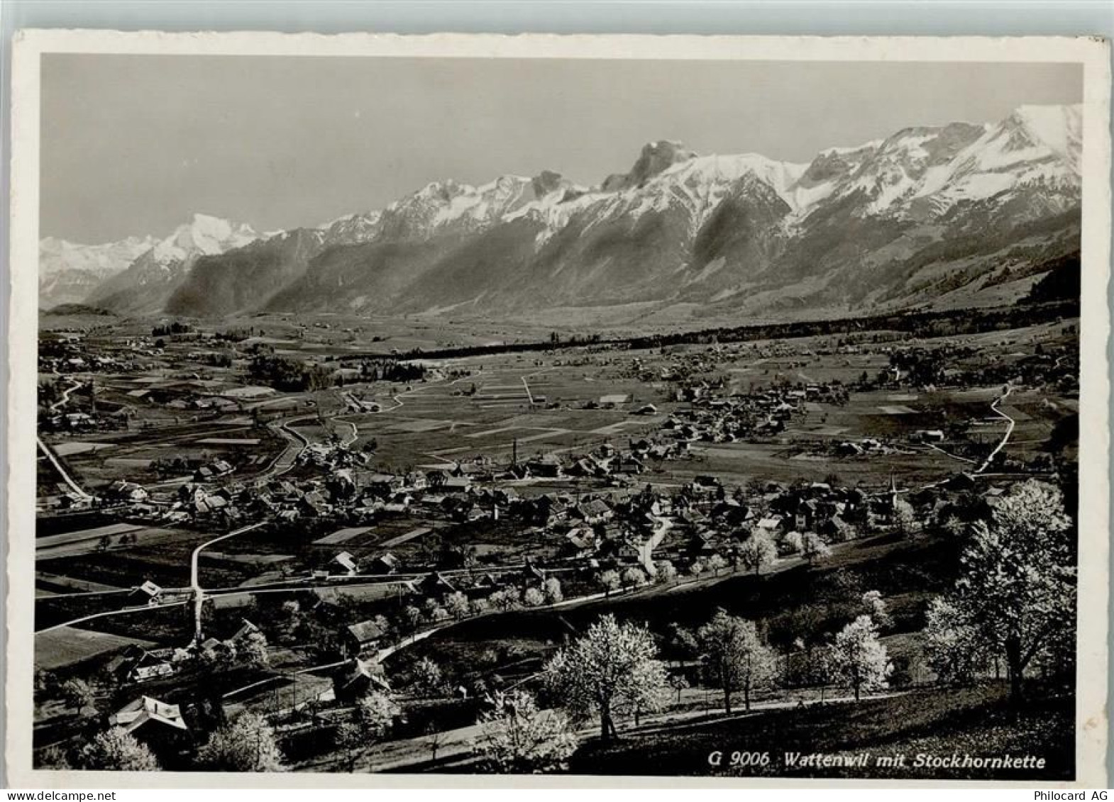 3665 Wattenwil 1939 Foto AK Panorama - 13085011