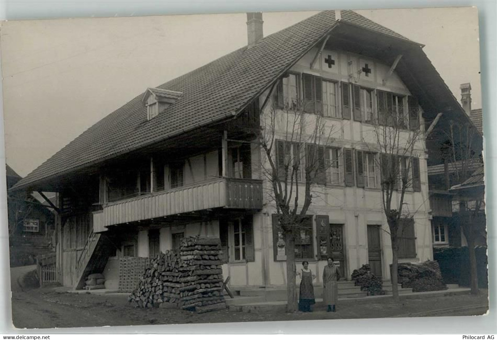3665 Wattenwil Foto AK Ort handschriftlich Bauenrhaus Geschäft - 13552144