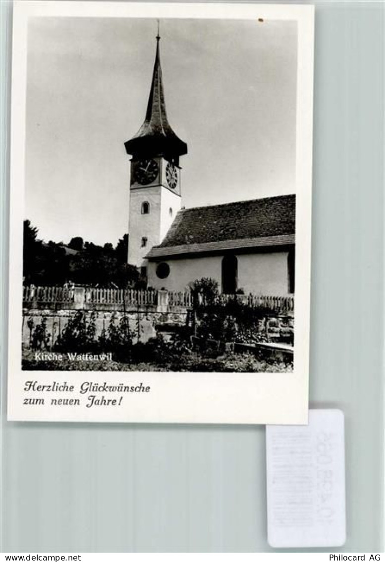 3665 Wattenwil FOTO KEINE AK Foto 10cm x 7cm Neujahrswünsche Kirche - 10498065