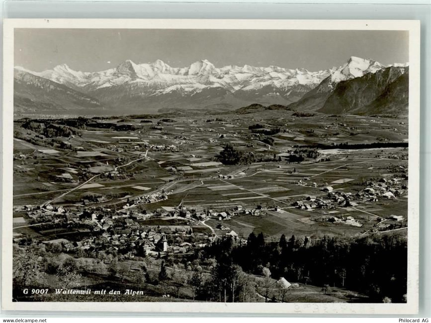 3665 Wattenwil Gebrauchsspuren Wattenwil mit den Alpen - 13132534