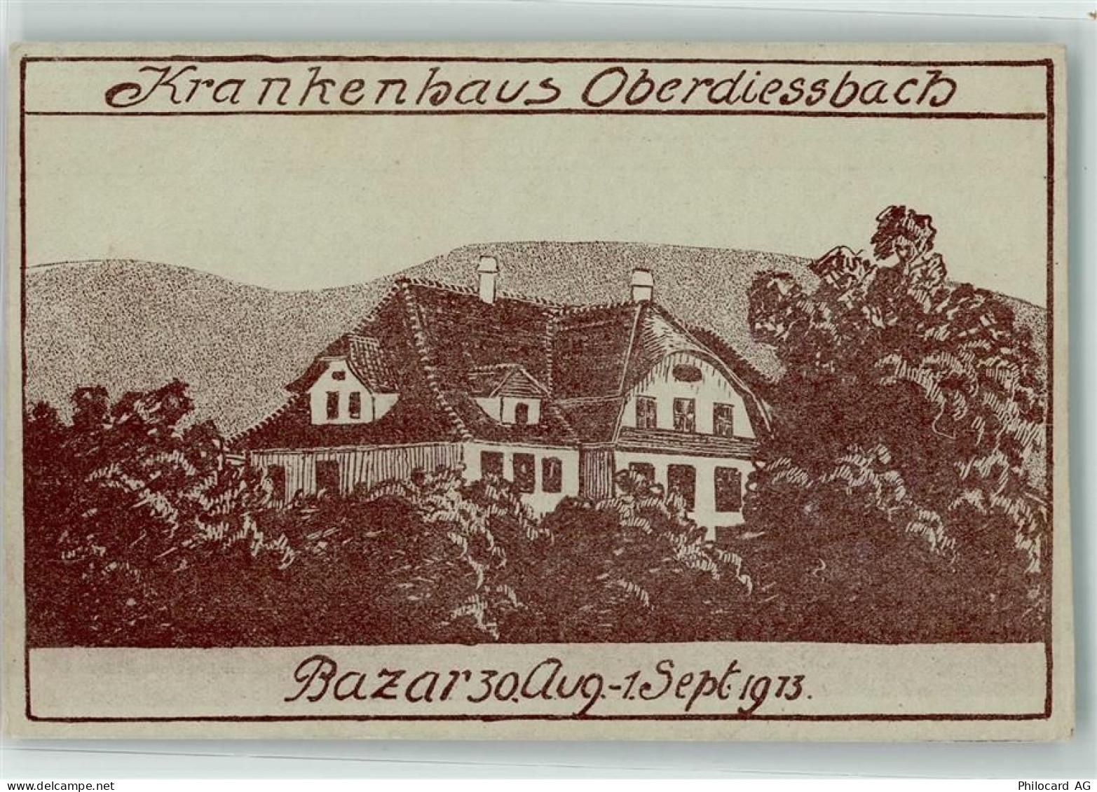 3672 Oberdiessbach 1913 - Krankenhaus Bazar - 13935494