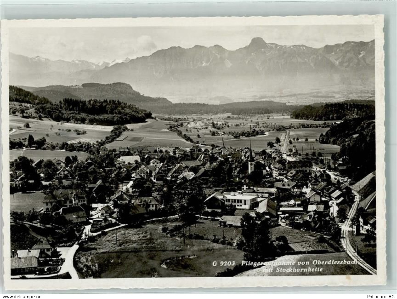 3672 Oberdiessbach - Fliegeraufnahme mit Stockhornkette - 13132181