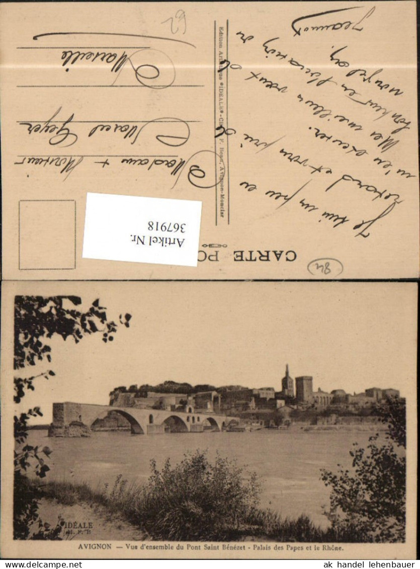367918,Provence-Alpes-Cote-Azur Vaucluse Avignon Pont Saint-Benezet Palais des Papes Brücke