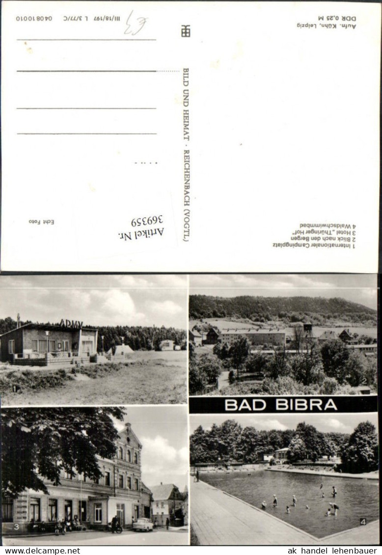 369359,Bad Bibra Campingplatz Hotel Thüringer Hof Freibad Mehrbildkarte