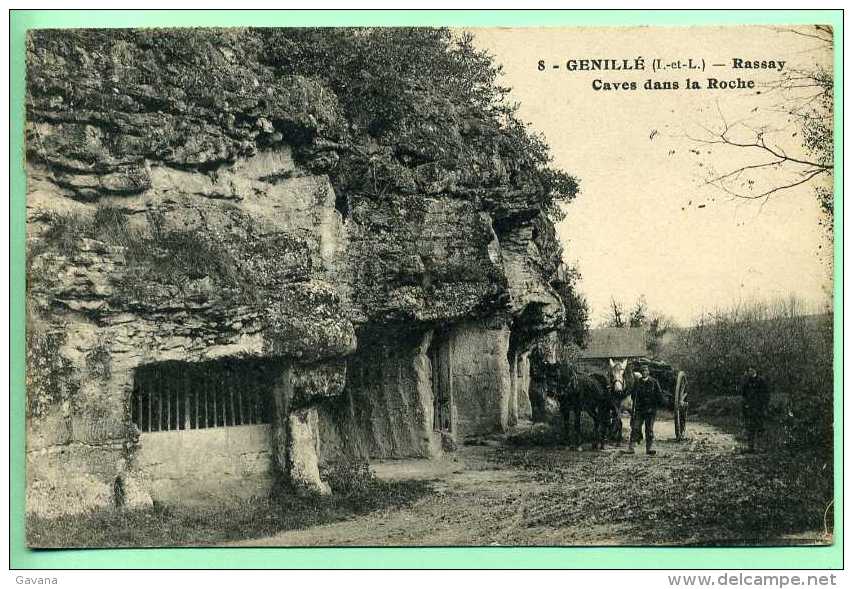 37 GENILLE - Rassay - Caves dans la roche