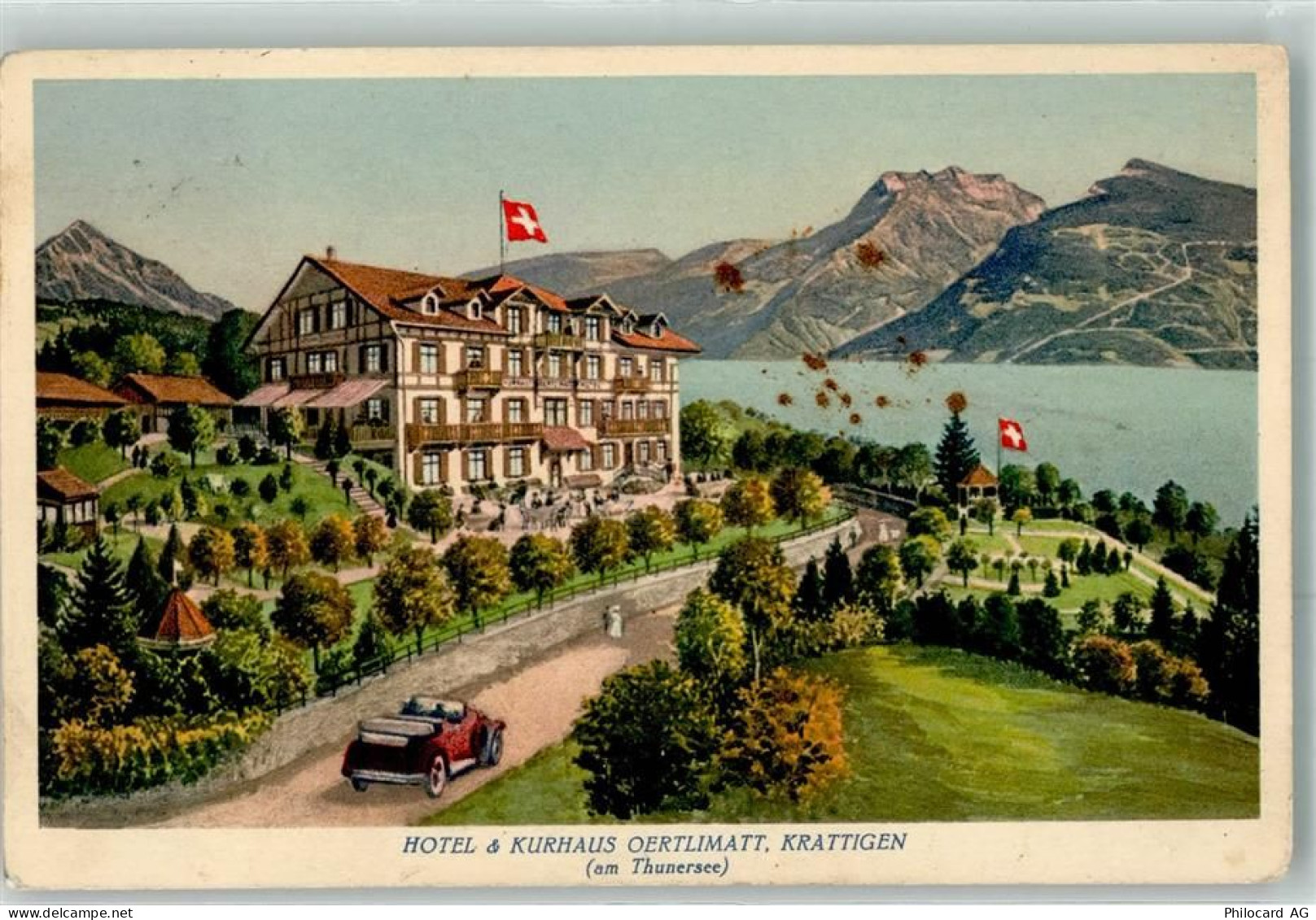 3704 Krattigen 1947 Künstlerkarte Hotel Oertlimatt - 10643186