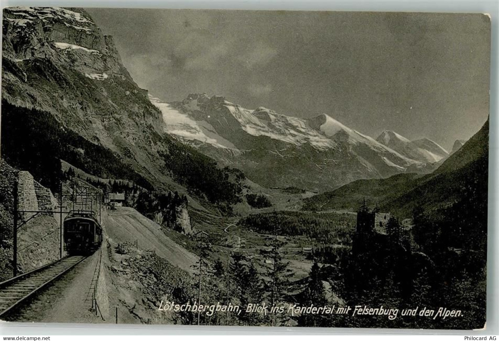 3713 Reichenbach im Kandertal Foto AK Eisenbahn Lötschbergbahn Felsenbur... - 38022087