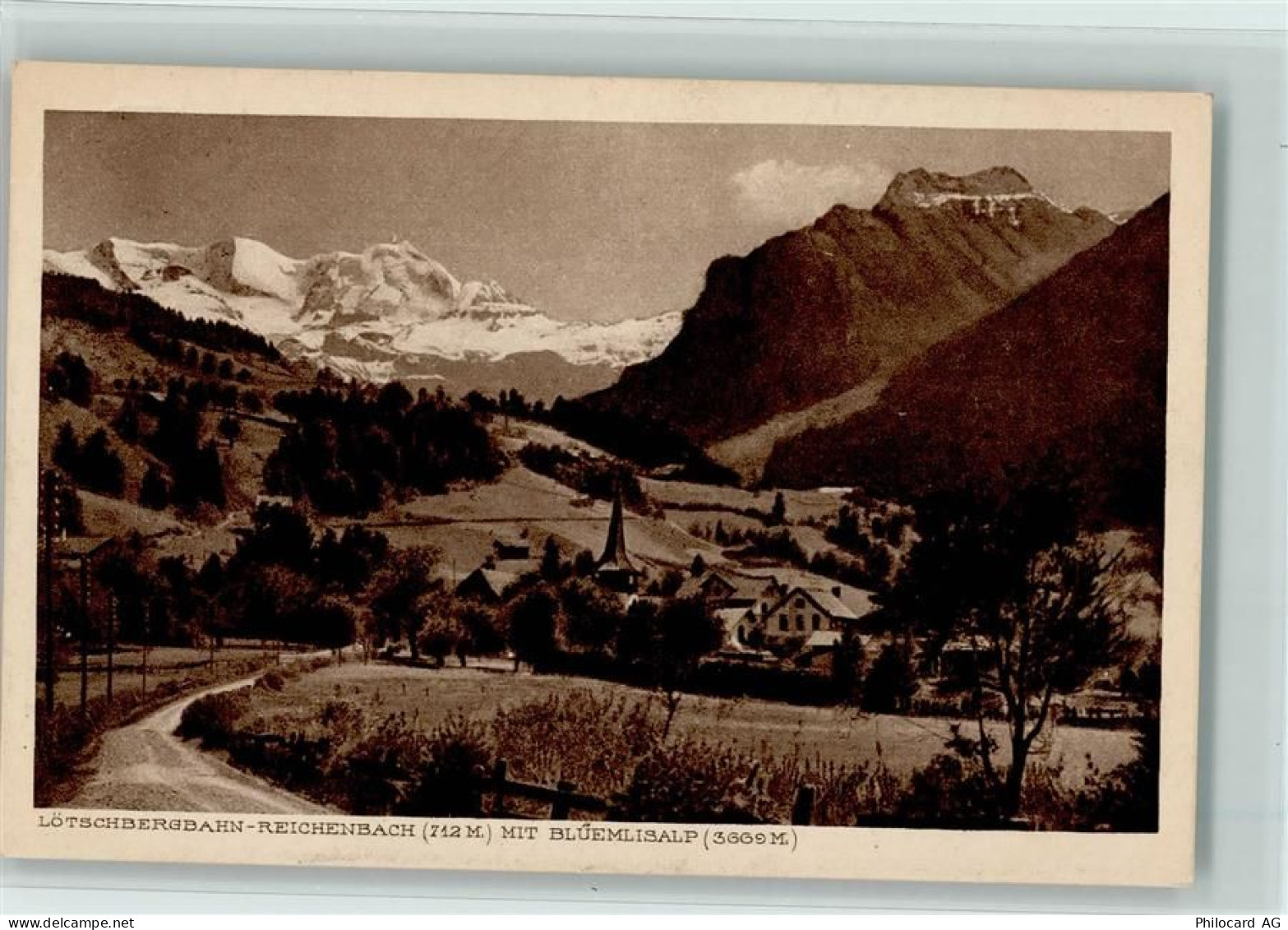 3713 Reichenbach im Kandertal - Lötschbergbahn-Reichenbach mit Blüemlisa... - 10156671