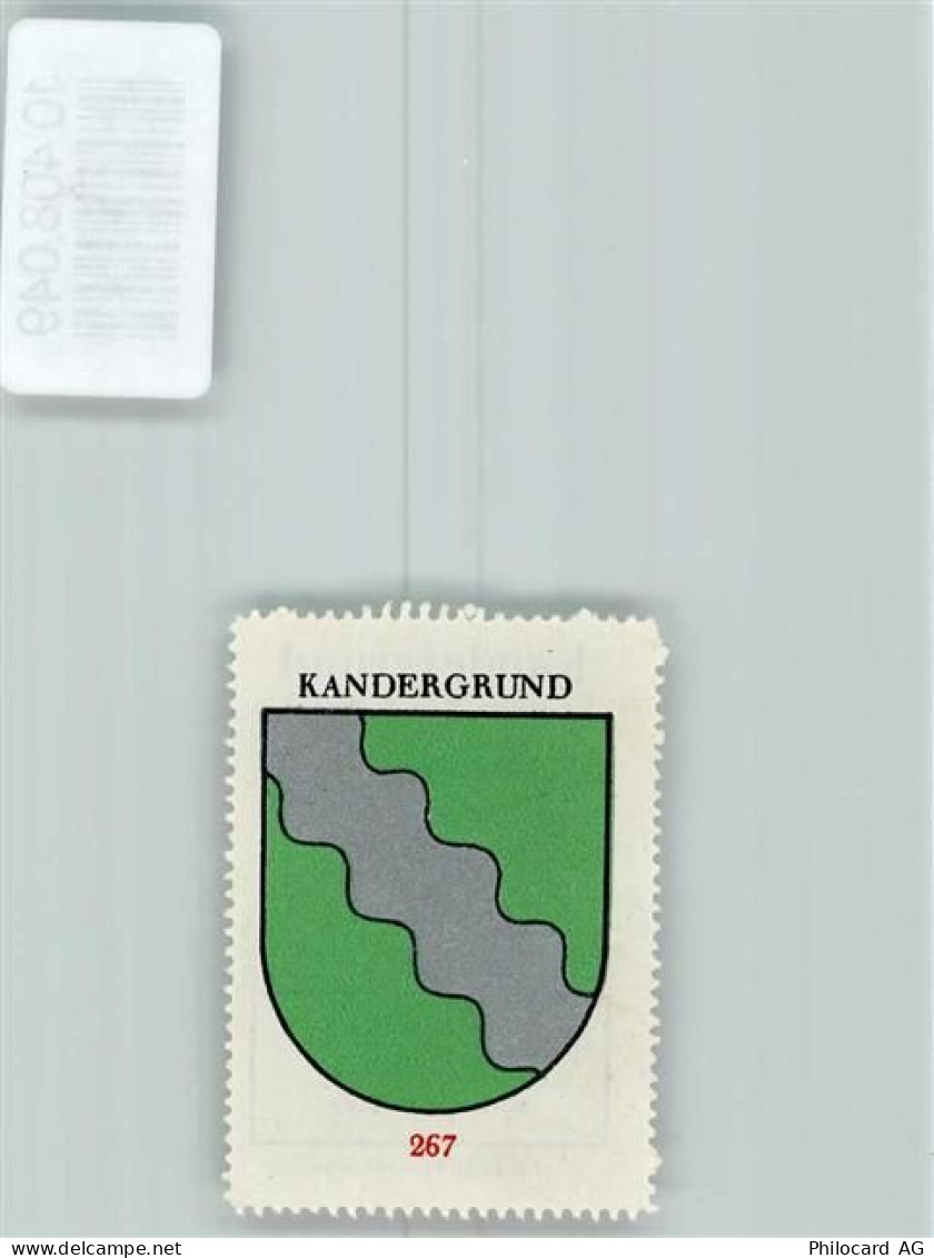 3716 Kandergrund Bunderbach - Vignette Wappen Kaffee Hag ca 1920-1940 - 10408049