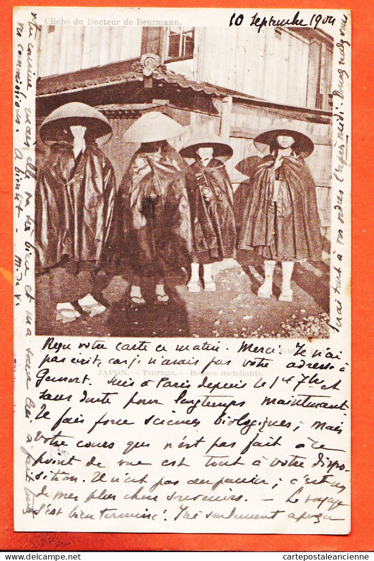 37497 TSURUGA Fukui Honshū Japon ◉ Bonzes mendiants ◉ 1904 ARNOUS-RIVIERE Kasteel-Gemert ◉ Cliché Docteur BEURMAAN M.D.A
