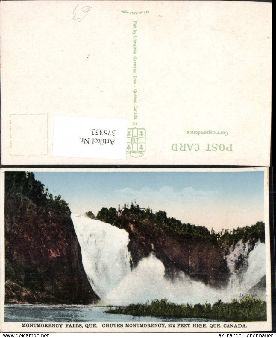 375353,Quebec Montmorency Falls Chutes Wasserfall