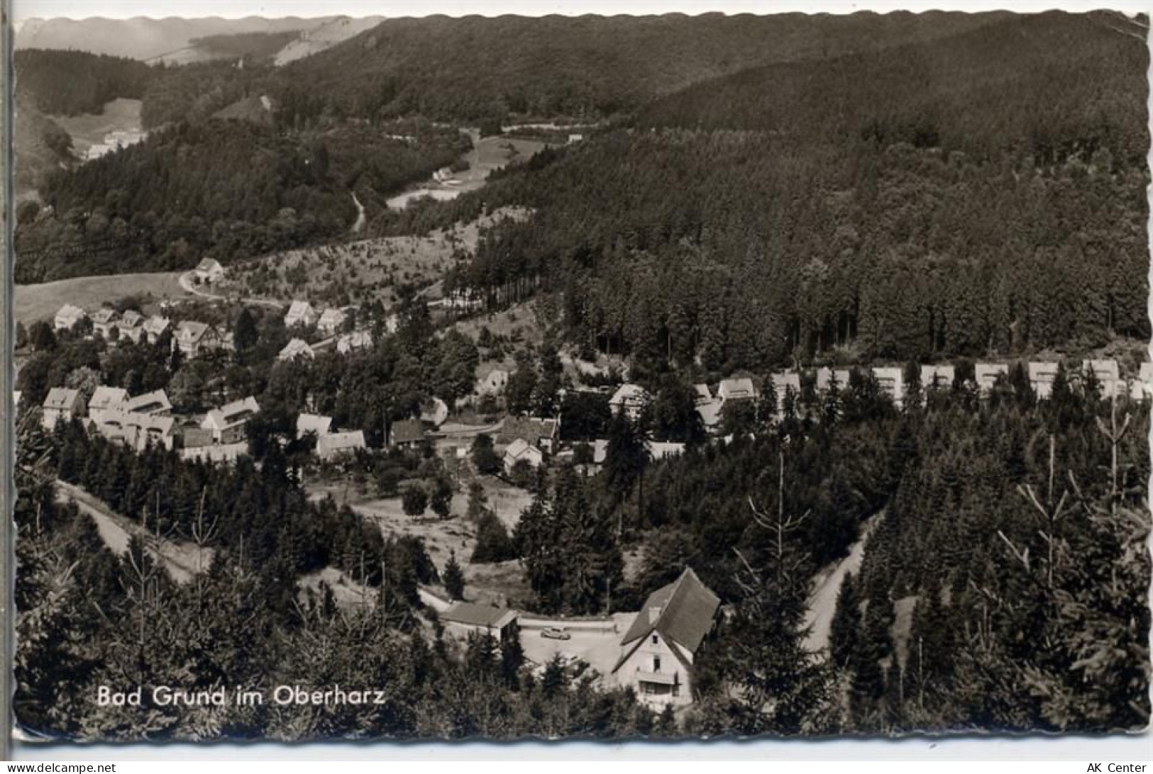 37539 W3362 Bad Grund 1962 - Bad Grund im Oberharz, Luftbild, gezackter ... - 20037063