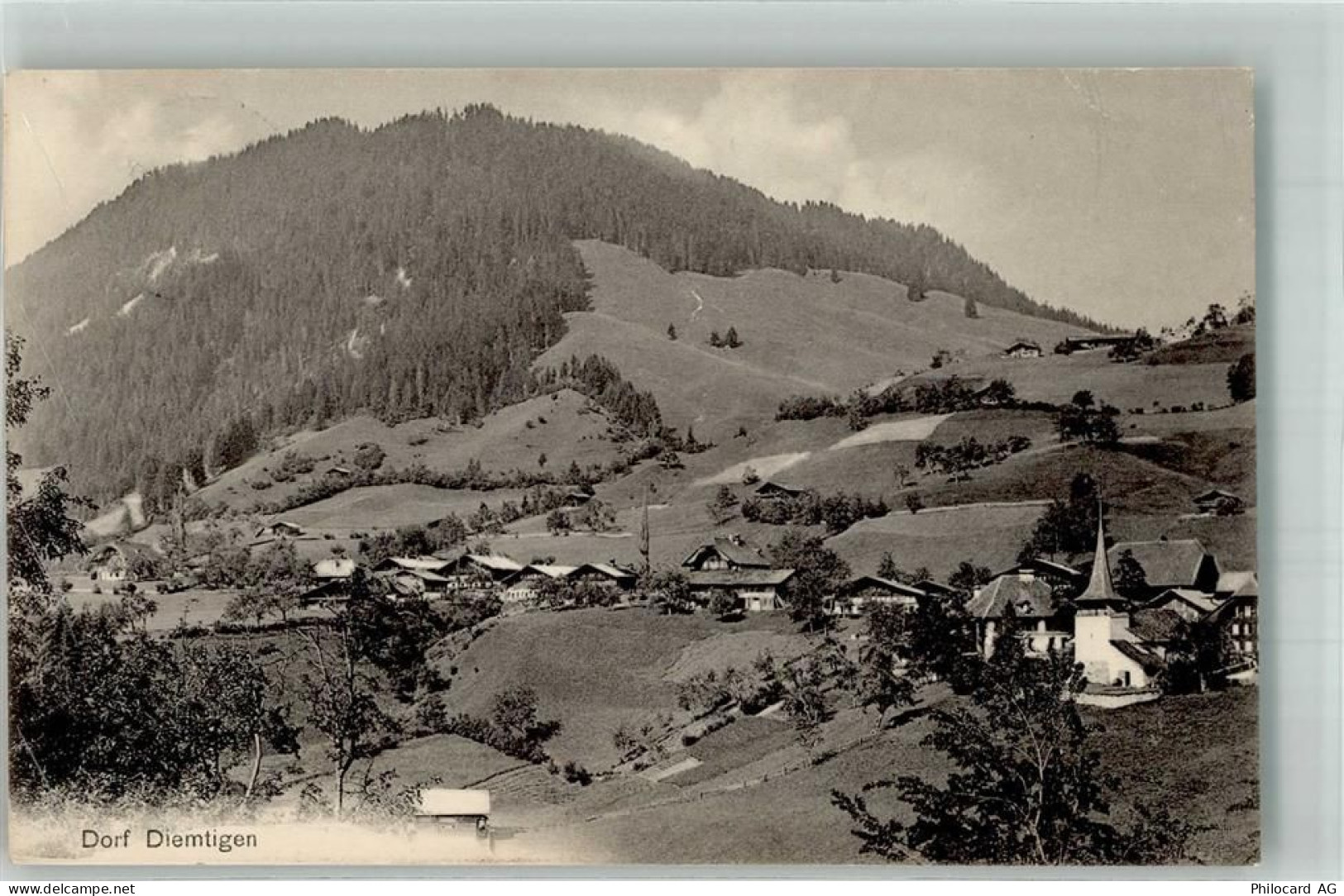 3754 Diemtigen 1914 Foto AK Diemtigen-Dorf - 10742286
