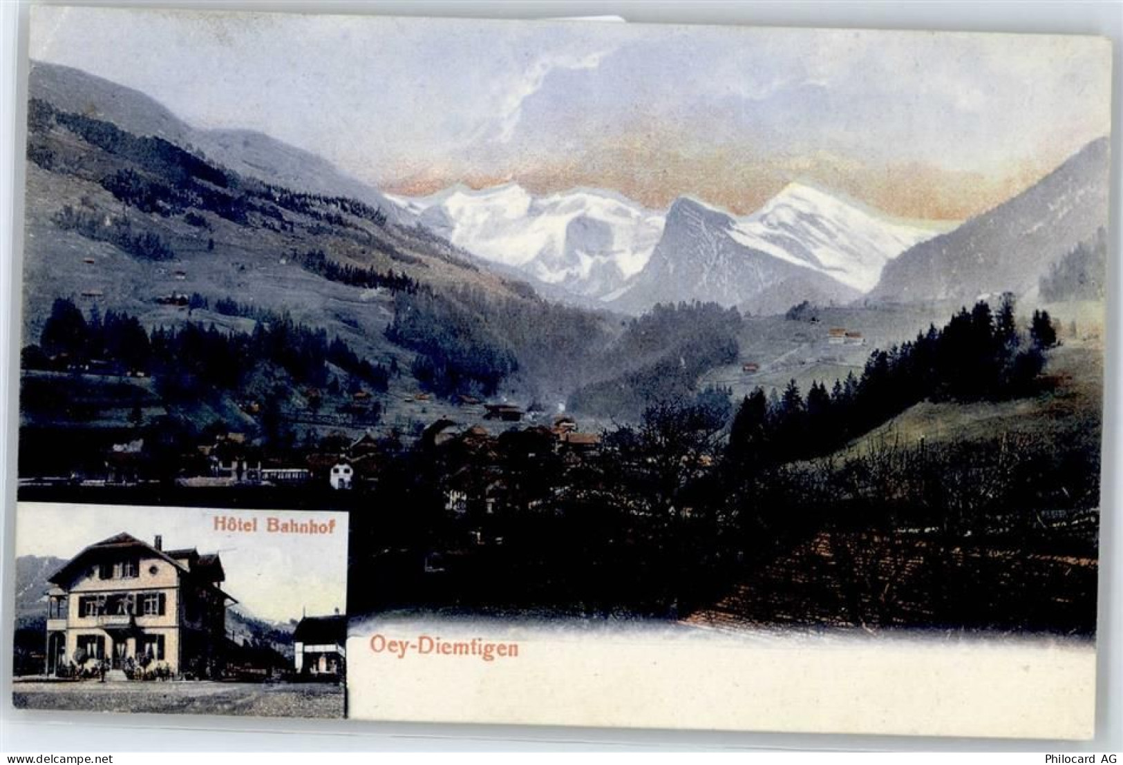 3754 Diemtigen - Hotel Bahnhof, Ortsansicht, Alpenpanorama - 51089263