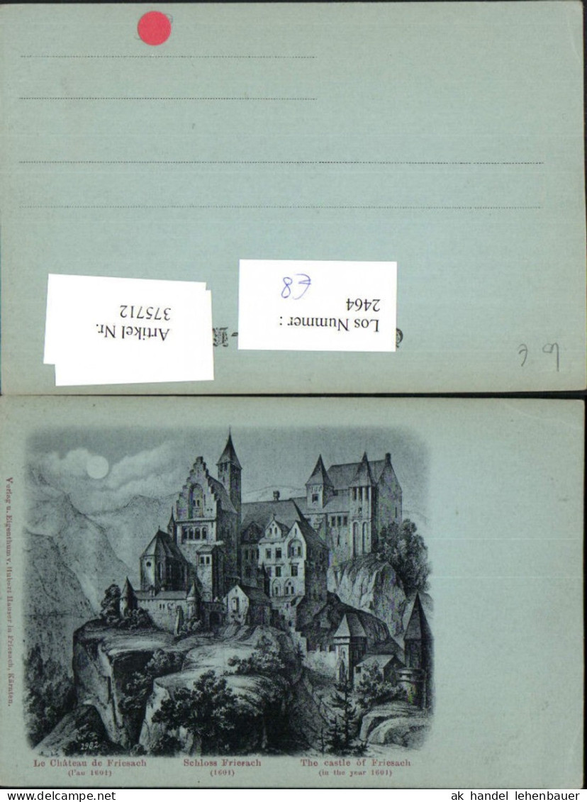 375712,Künstler Mond Litho Schloss Friesach Castle of Friesach