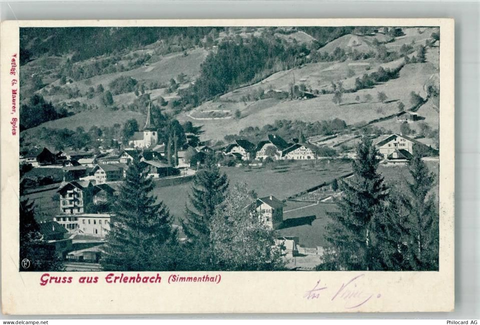 3762 Erlenbach im Simmental 1902 Foto AK - 10748716