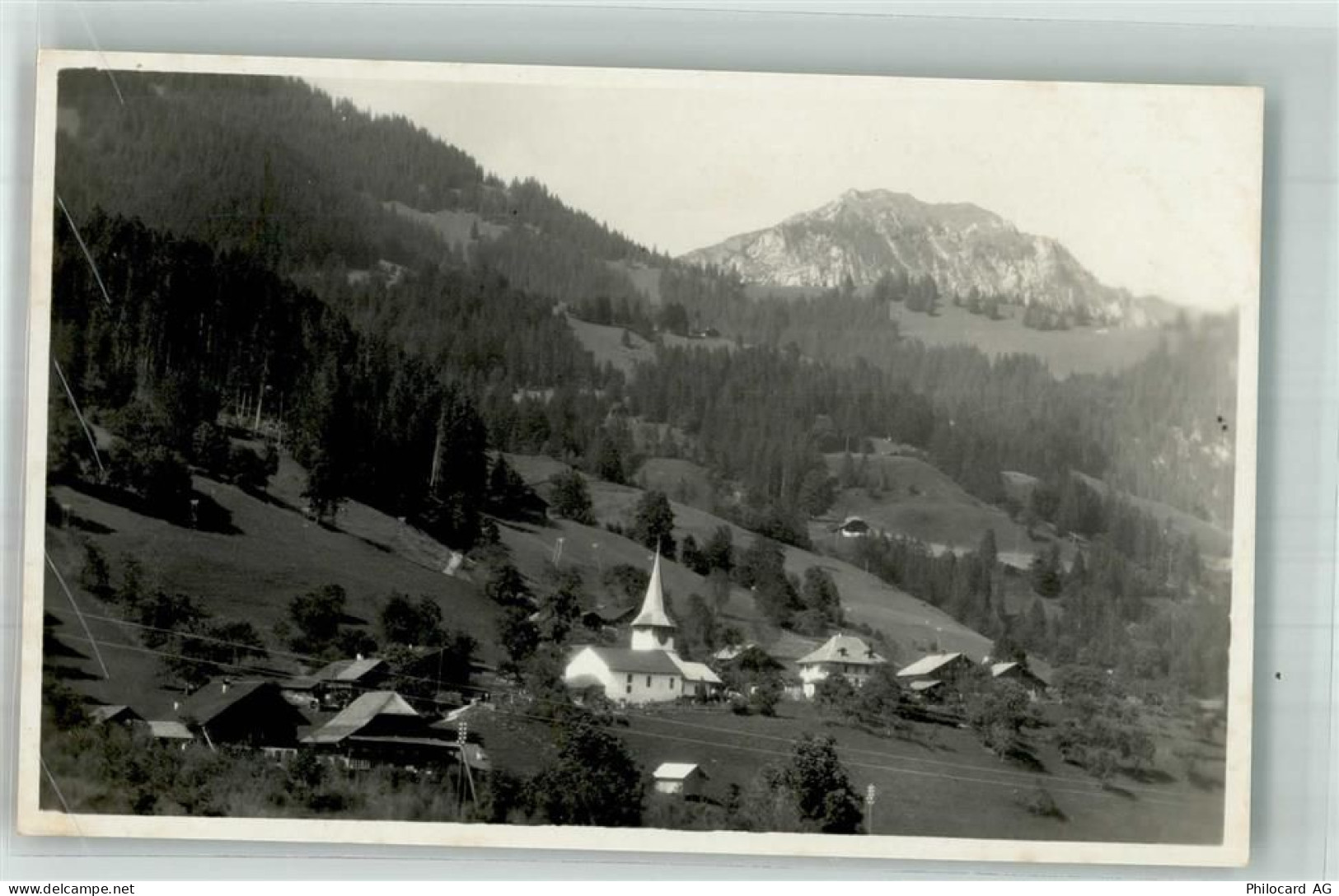 3765 Oberwil im Simmental 1930 Foto AK Kirche - 10742599