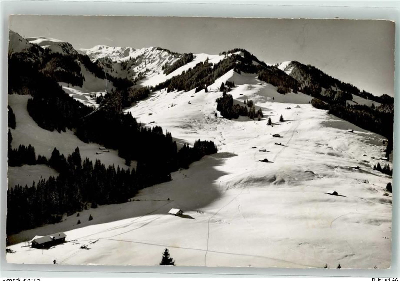 3765 Oberwil im Simmental - Winter Gasthaus Rossberg Niederhornabfahrt... - 39489258