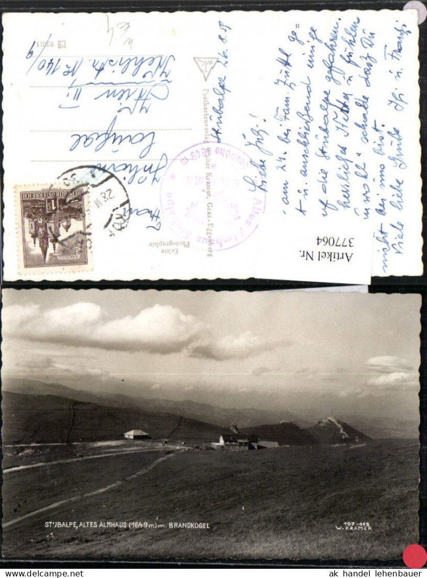 377064,Stubalpe Altes Almhaus Berghütte b. Salla Köflach m. Brandkogel