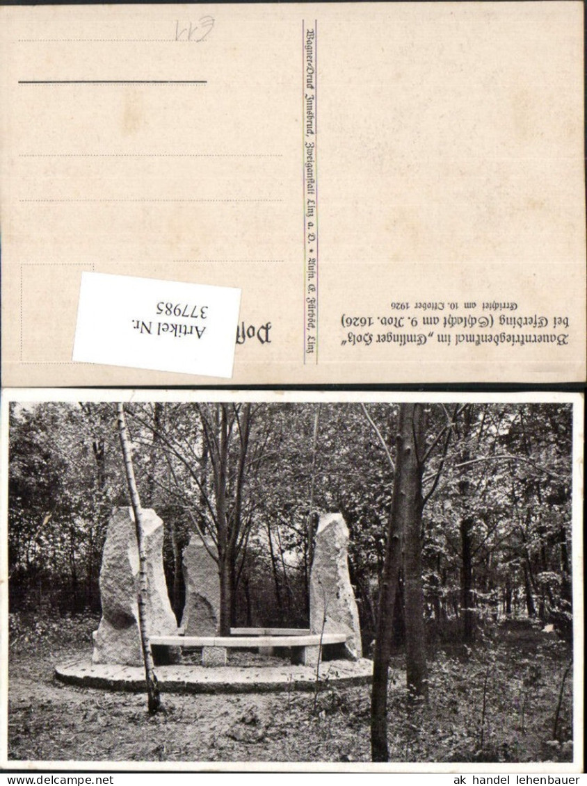 377985,Bauernkriegdenkmal im Emlinger Holz b. Eferding