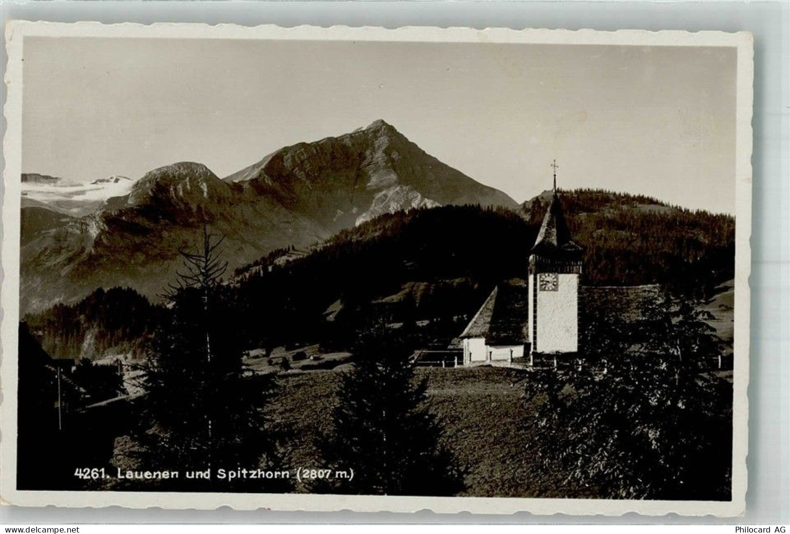 3782 Lauenen b. Gstaad Foto AK Kirche - 38211439