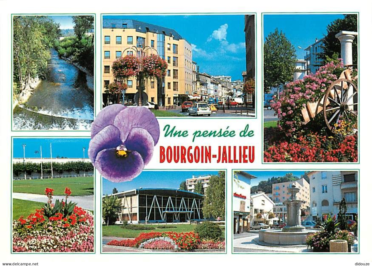 38 - Bourgoin Jallieu - Multivues - Fleurs - Automobiles - Carte Neuve - CPM - Voir Scans Recto-Verso