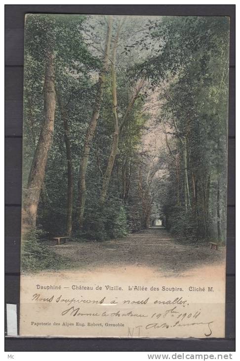 38 - Chateau de Vizille - l'Allée des Soupirs - Colorisée