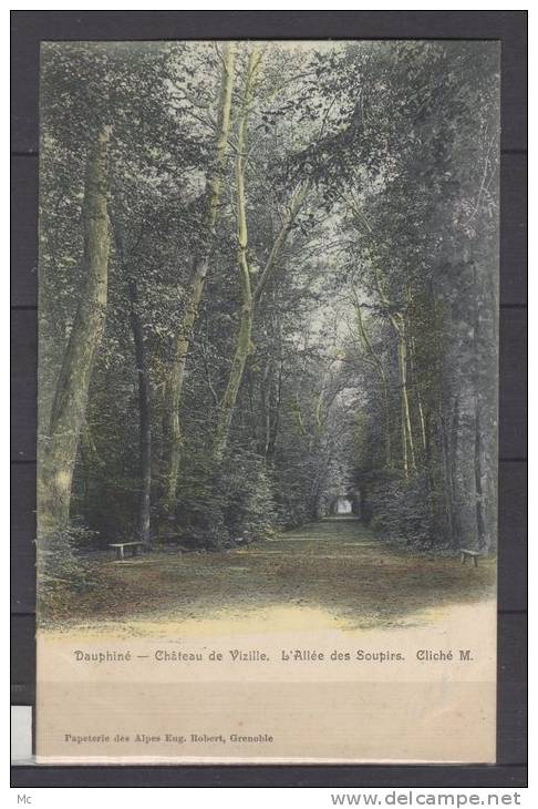38 - Chateau de Vizille - l'Allée des Soupirs - Colorisée