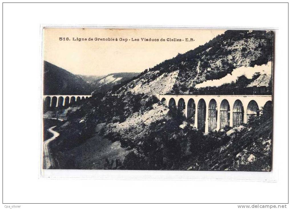 38 CLELLES (environs) Pont, Viaducs de Clelles, Ligne Grenoble à Gap, Passage Train Vapeur, ed ER 518, 192?
