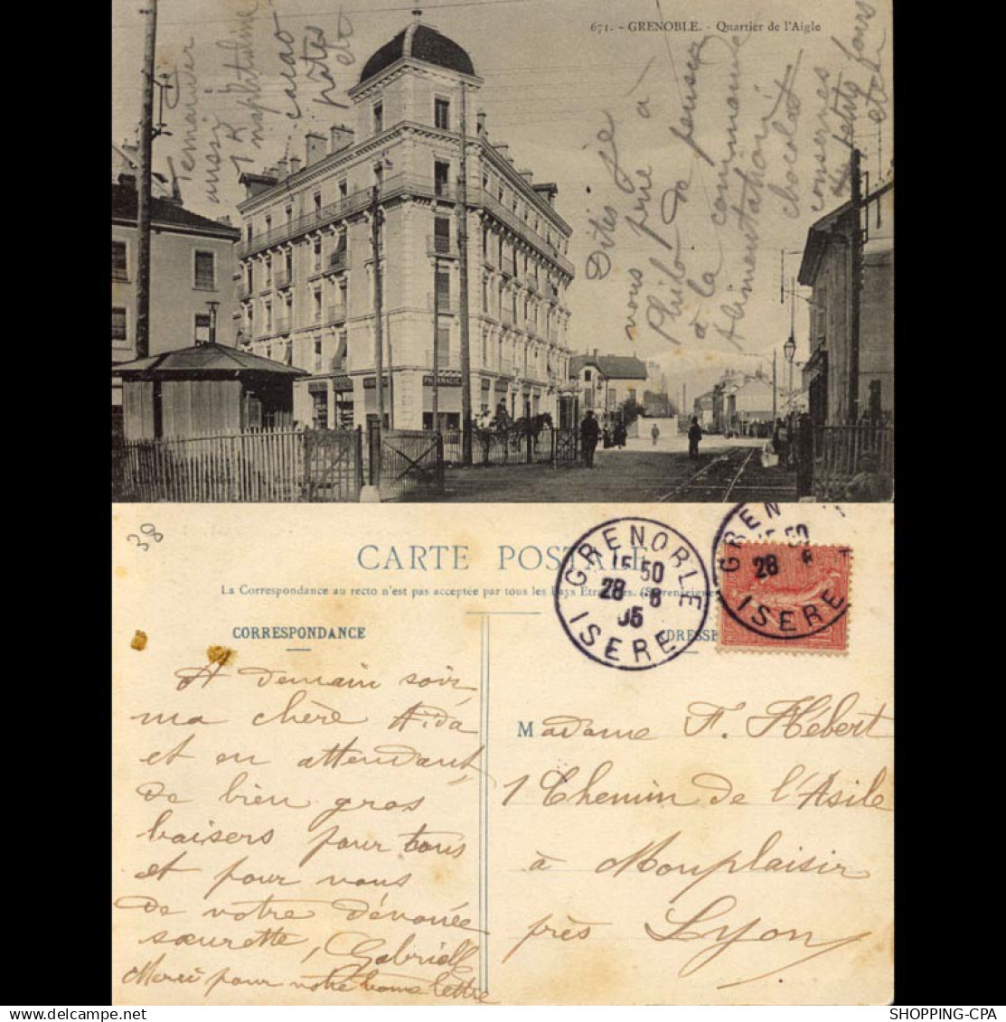 38 - Grenoble - Quartier de l'Aigle - Animé