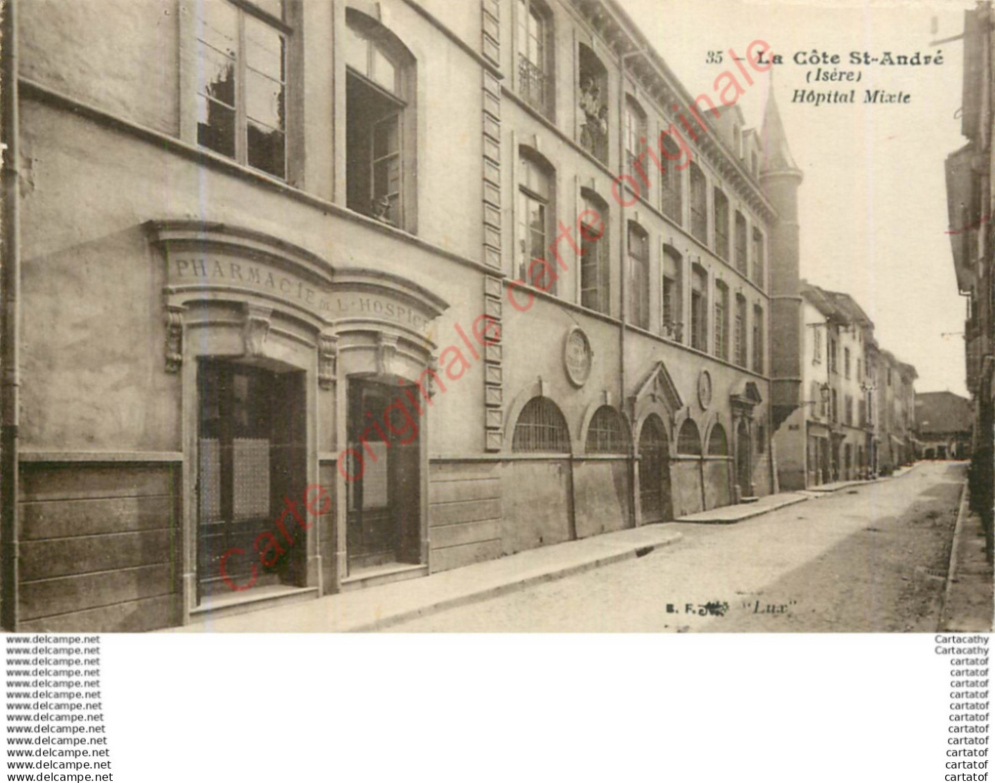 38.  LA COTE SAINT-ANDRE .  Hôpital Mixte .