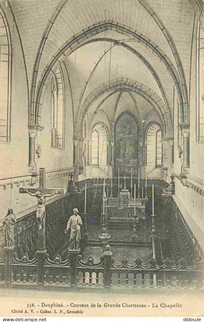 38 - La Grande Chartreuse - intérieur du Couvent de la Grande Chartreuse - Chapelle - CPA - Voir Scans Recto-Verso