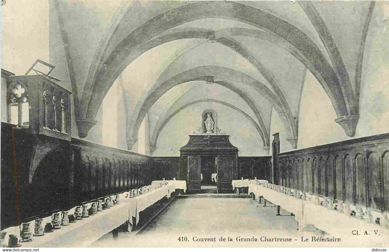 38 - La Grande Chartreuse - intérieur du Couvent de la Grande Chartreuse - Réfectoire - CPA - Voir Scans Recto-Verso